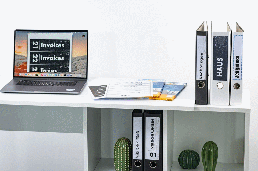 Creare etichette per raccoglitori personalizzate