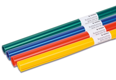 Varie pellicole protettive colorate per libri