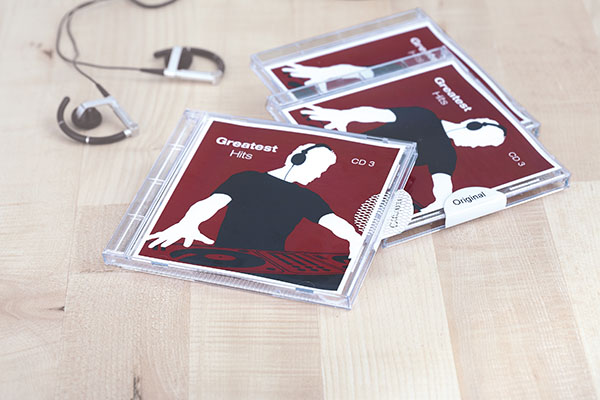 Etichetta di chiusura su CD