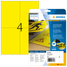 HERMA SPECIAL A4/A3 Etichette in pellicola gialle opache