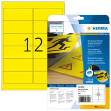 HERMA SPECIAL A4/A3 Etichette in pellicola gialle opache