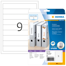 HERMA SPECIAL A4 Inserti per dorso di raccoglitori