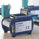Typ HERMA 100 Etikettiermaschine, 24 V, 500 mA, hergestellt in Deutschland. CE-zertifiziert.
