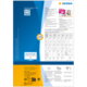Produktinformationen von HERMA, einschließlich QR-Code, Softwarehinweisen und einer Tabelle mit Etikettenformaten.