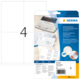 Adressetiketten für Schreibmaschinen, verpackt in einer transparenten Hülle, mit einer Abbildung einer Schreibmaschine und dem Produktnamen.