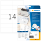Adressetiketten für Schreibmaschinen, Packung mit 240 Etiketten, Größe 105 x 42 mm, Artikelnummer 4442.