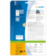 Rückseite einer Verpackung von HERMA mit Informationen zu Produkten, Software und Anleitungen. Enthält QR-Code und Symbole für Nachhaltigkeit.