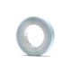 Ein Rollenband in transparentem Design, mit einer blauen Linie auf der Oberfläche, auf einem schwarzen Hintergrund.
