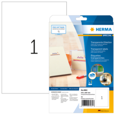 HERMA SPECIAL A4 Etichette in pellicola super trasparenti (inkjet)