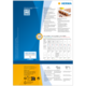 Rückseite einer Verpackung mit Informationen zu HERMA-Etiketten, QR-Code, Softwarehinweisen und Anleitungen zur Verwendung.