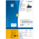 Produktinformation für HERMA Etiketten, einschließlich QR-Code, Anwendungshinweisen und Softwareangebot. Enthält Beispiele für Etikettenlayouts.