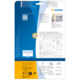 Rückseite einer Verpackung mit Informationen zu HERMA Produkten, einschließlich Anleitungen, QR-Code und einem Hinweis auf kostenlose Software.