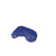 Ein blauer, glitzernder Stift mit einer speziellen Form, der zum Schreiben oder Zeichnen verwendet wird.