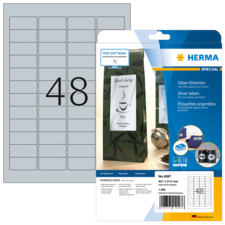 HERMA SPECIAL A4 Etichette per film color argento