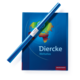 Diercke Weltatlas mit buntem Cover und einer blauen Rolle, die darauf liegt.