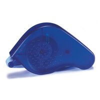 The translation of "Blauer Klebespender" into Italian is "Dispenser di colla blu.