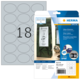 Silberne Etiketten auf einem Bogen, verpackt in einer blauen und weißen Verpackung mit der Aufschrift "Earl Grey" und der Nummer 18.