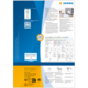 Produktinformationen von HERMA, einschließlich Softwarehinweise und Anwendungshinweise für Etiketten und Drucker. Enthält QR-Code und Tabellen.